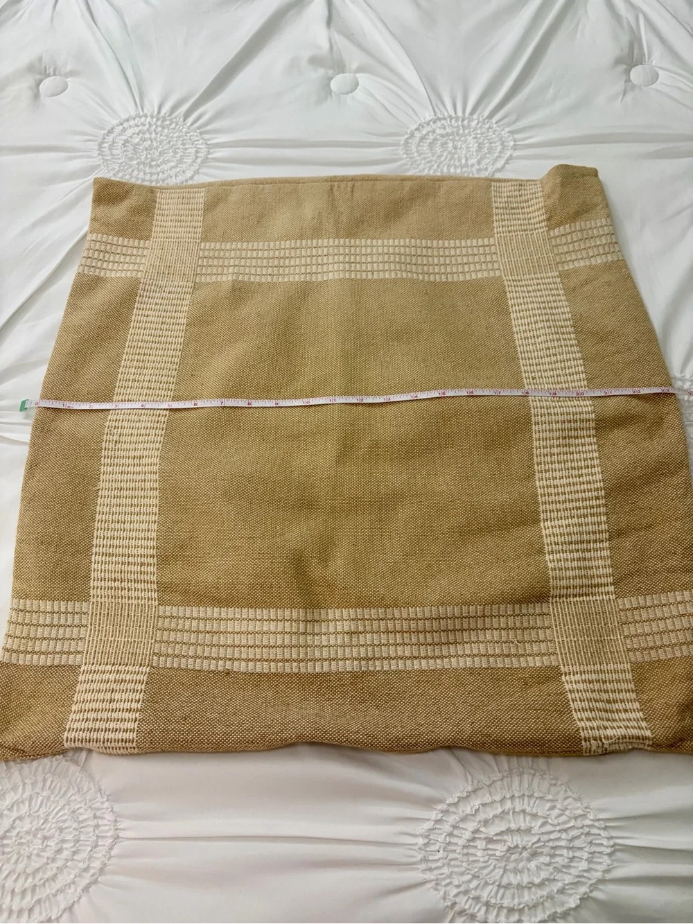 Threshold Studio McGee Neutral Tan & Cream Cotton Toss Pillow Cover 24 x 24